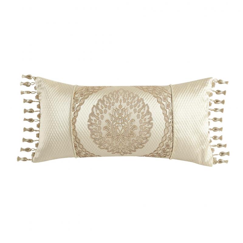 Davinci Sistine Gold Yarn Dyed Jacquard Long Cushion Long | 30x60cm | Gold